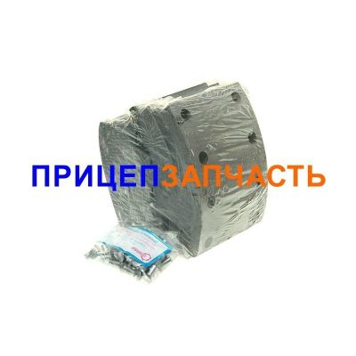 Накладка тормозной колодки (160мм) к-т на ось 8шт + заклепки